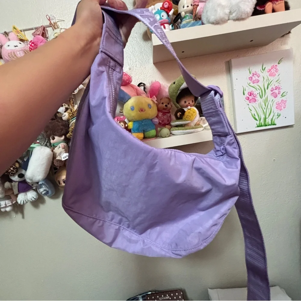 NWT BAGGU Medium Nylon Crescent Bag My Melody - Picture 3 of 4